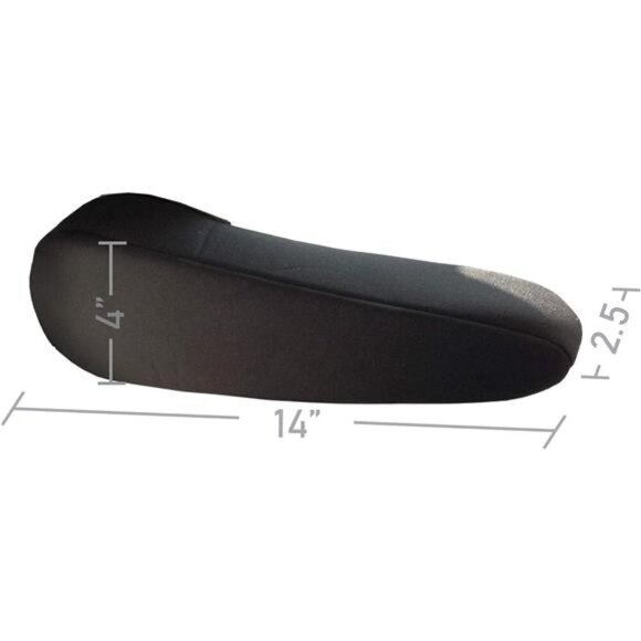 Group Flat Cloth Fabric Armrest Cover Semi-Universal Fit, One Pair Black - Picture 3 of 7